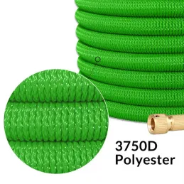 Tuyau d’arrosage flexible avec accessoires complets et support / Vert