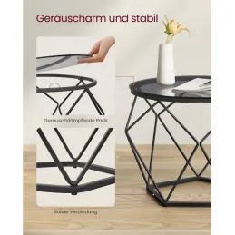 Set de 2 tables basses ORION LUX / Noir mat