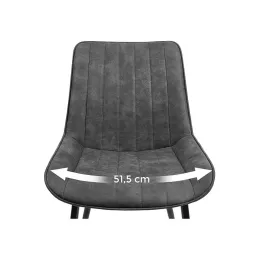 Set de 2 chaises LUCCIA / Anthracite