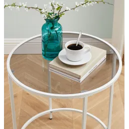 Table basse REGALO LUX Mini / Blanc mat velours