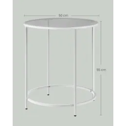 Table basse REGALO LUX Mini / Blanc mat velours