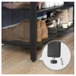 Meuble à chaussures avec pouf CASSA / Noir mat
