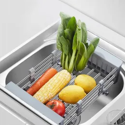 Égouttoir réglable pour évier / Chrome brillant