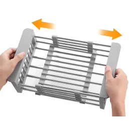 Égouttoir réglable pour évier / Chrome brillant