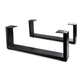 Set 2 pieds de meuble SIMONE / Noir mat