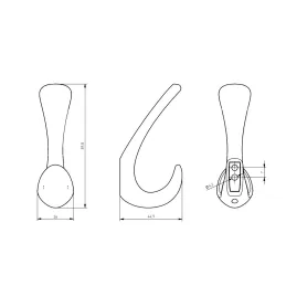 Patère MANAL / Doré brossé