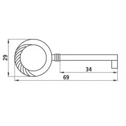 Clé décorative ORNEA / Nickel satiné