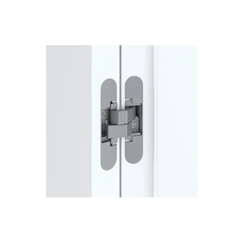 Charnière invisible pour porte sans recouvrement ANSELMI 140 3D / Chrome mat