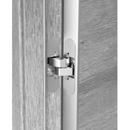 Charnière invisible pour porte sans recouvrement ANSELMI 140 3D / Chrome mat