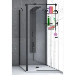 Étagère suspendue pour cabine de douche LOND / Noir mat