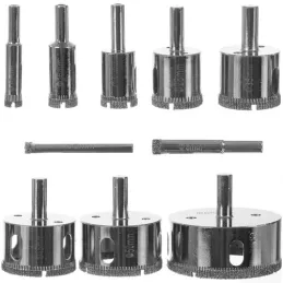 Set de 10 scies cloches diamantées de 6 à 68 mm