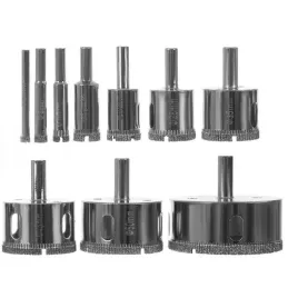 Set de 10 scies cloches diamantées de 6 à 68 mm