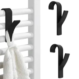 Lot de 2 crochets pour radiateur ALAGO / Noir mat