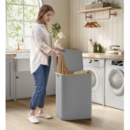 Panier à linge SOFT 130 L / Gris