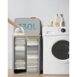 Panier à linge SOFT 130 L / Gris