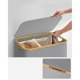 Panier à linge SOFT 130 L / Gris