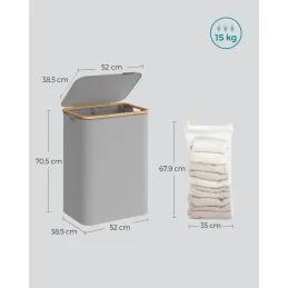 Panier à linge SOFT 130 L / Gris
