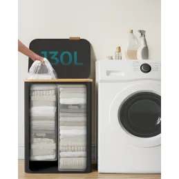 Panier à linge SOFT 130L / Noir
