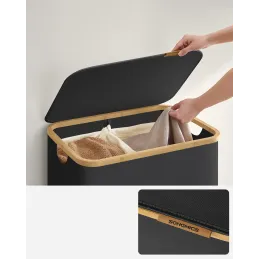 Panier à linge SOFT 130L / Noir