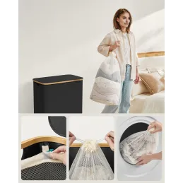 Panier à linge SOFT 130L / Noir