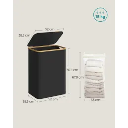Panier à linge SOFT 130L / Noir