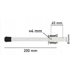 Support de garage 14 x 200 mm / Marron foncé