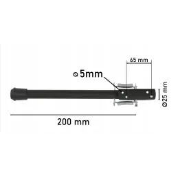 Support de garage 25 x 200 mm / Argent