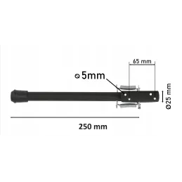 Support de garage 25 x 250 mm / Brun foncé