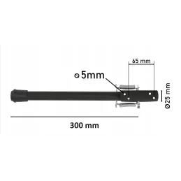 Support de garage 25x300 mm / Argent