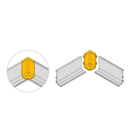 Angle intérieur en aluminium pour profilé GOLA – L / Noir mat