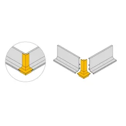 Angle extérieur en aluminium pour profil GOLA - L / Aluminium