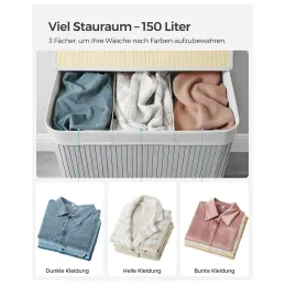 Panier à linge GLAMUR 150L / Gris