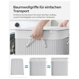 Panier à linge GLAMUR 150L / Gris