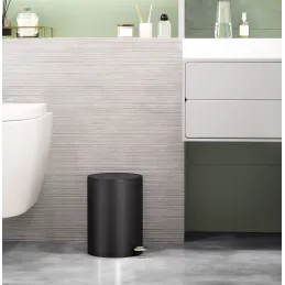 Poubelle RANDON à pédale 3L / Noir mat