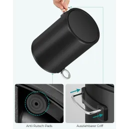 Poubelle RANDON à pédale 3L / Noir mat