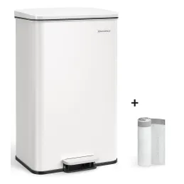 Poubelle FLEXO à pédale 40 L / Blanc mat