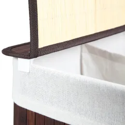 Panier à linge GLAMUR 100L / Bois foncé