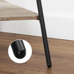 Portemanteau sur pied COCO / Noir mat – bois clair
