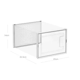 Lot de 8 boîtes de rangement pour chaussures AXION / Transparentes