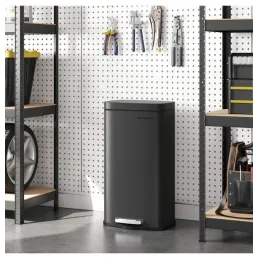 Poubelle STING à pédale 30 L / Noir mat