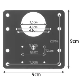 Kit de réparation pour la fixation des charnières / 4 plaques