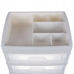 Organiseur à cosmétiques CLEAR / Transparent – blanc