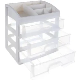 Organiseur à cosmétiques CLEAR / Transparent – blanc
