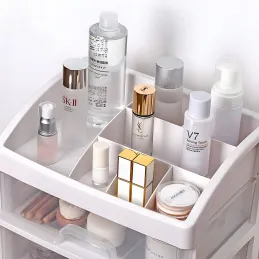 Organiseur à cosmétiques CLEAR / Transparent – blanc