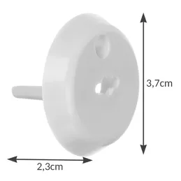 Lot de 15 cache-prises de sécurité avec clé / Blanc