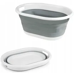 Panier à linge en silicone LONNA 24 L / Blanc