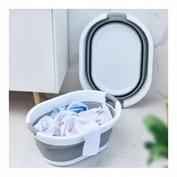 Panier à linge en silicone LONNA 24 L / Blanc
