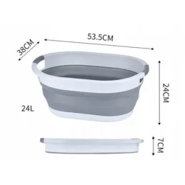 Panier à linge en silicone LONNA 24 L / Blanc