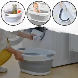 Panier à linge en silicone LONNA 24 L / Blanc