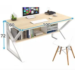Bureau avec étagère SAGRA 1000 x 600 / Blanc